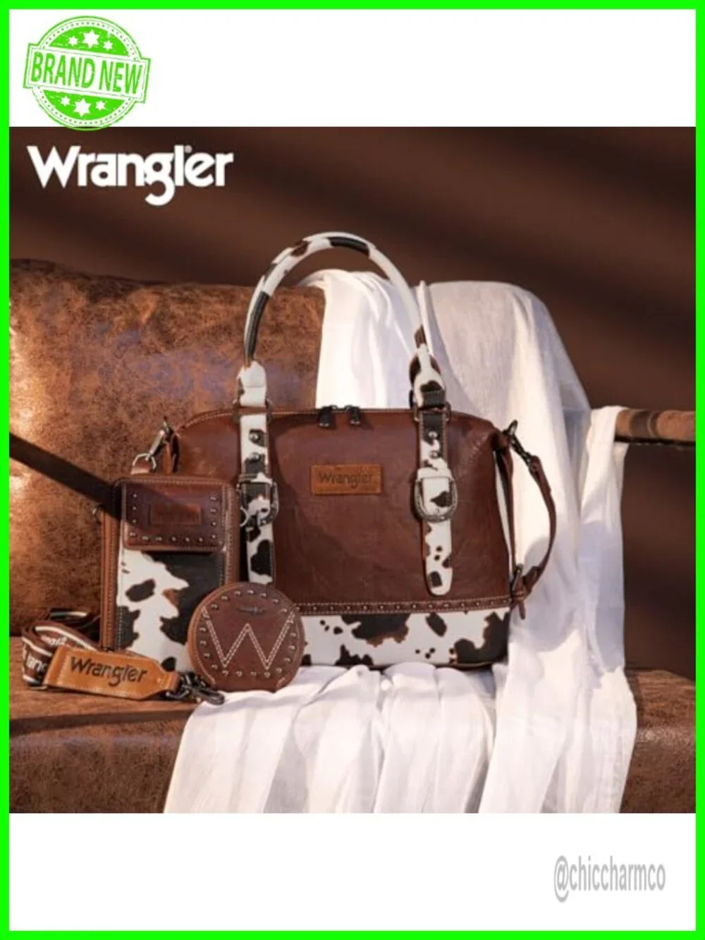 3-Piece Doctor Bag Set Top-Handle Satchel with Phone Bag & Coin Purse